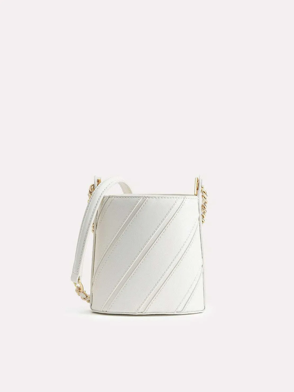 Tweed Drawstring Bucket Bag