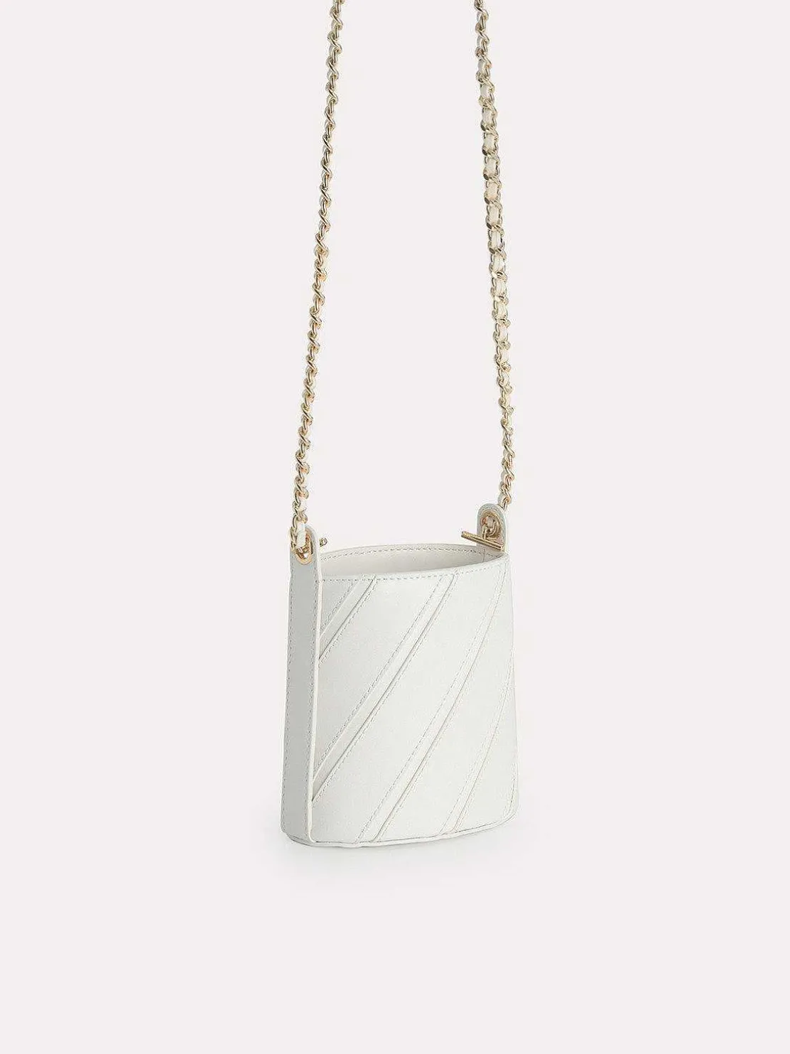 Tweed Drawstring Bucket Bag